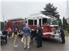 Participants learn about a firetruck