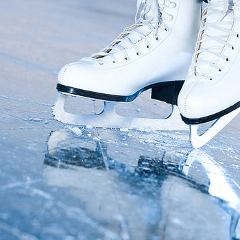 Skates on ice
