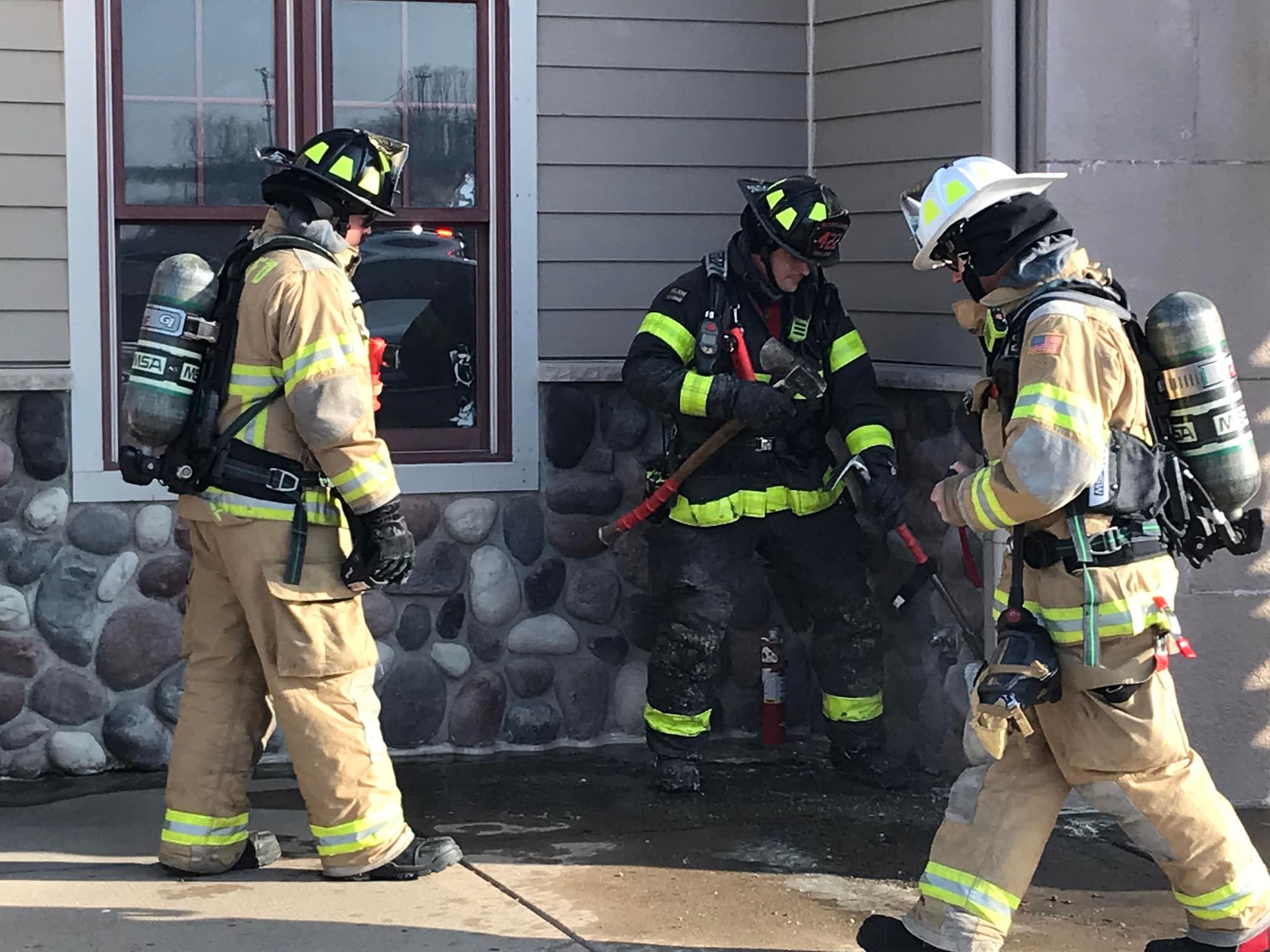 Firefighters Working