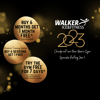 black and gold graphic with January specials written on it