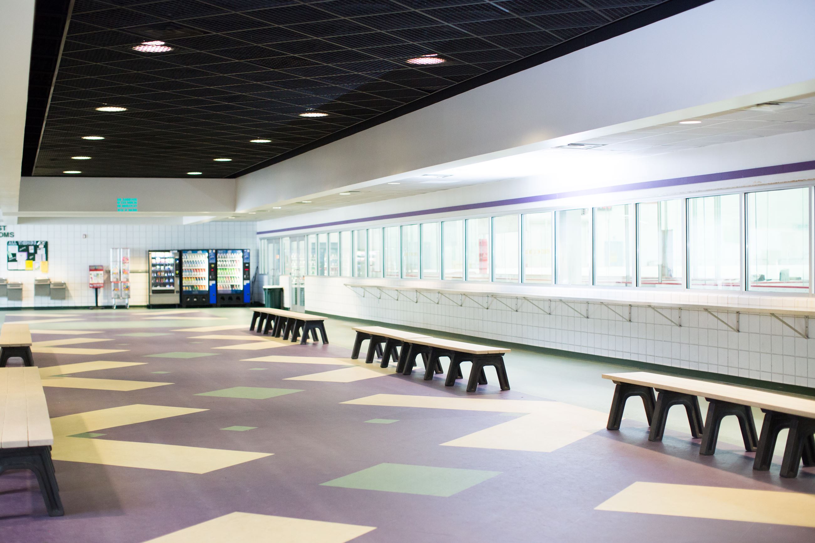 Observation area next to the ice rink