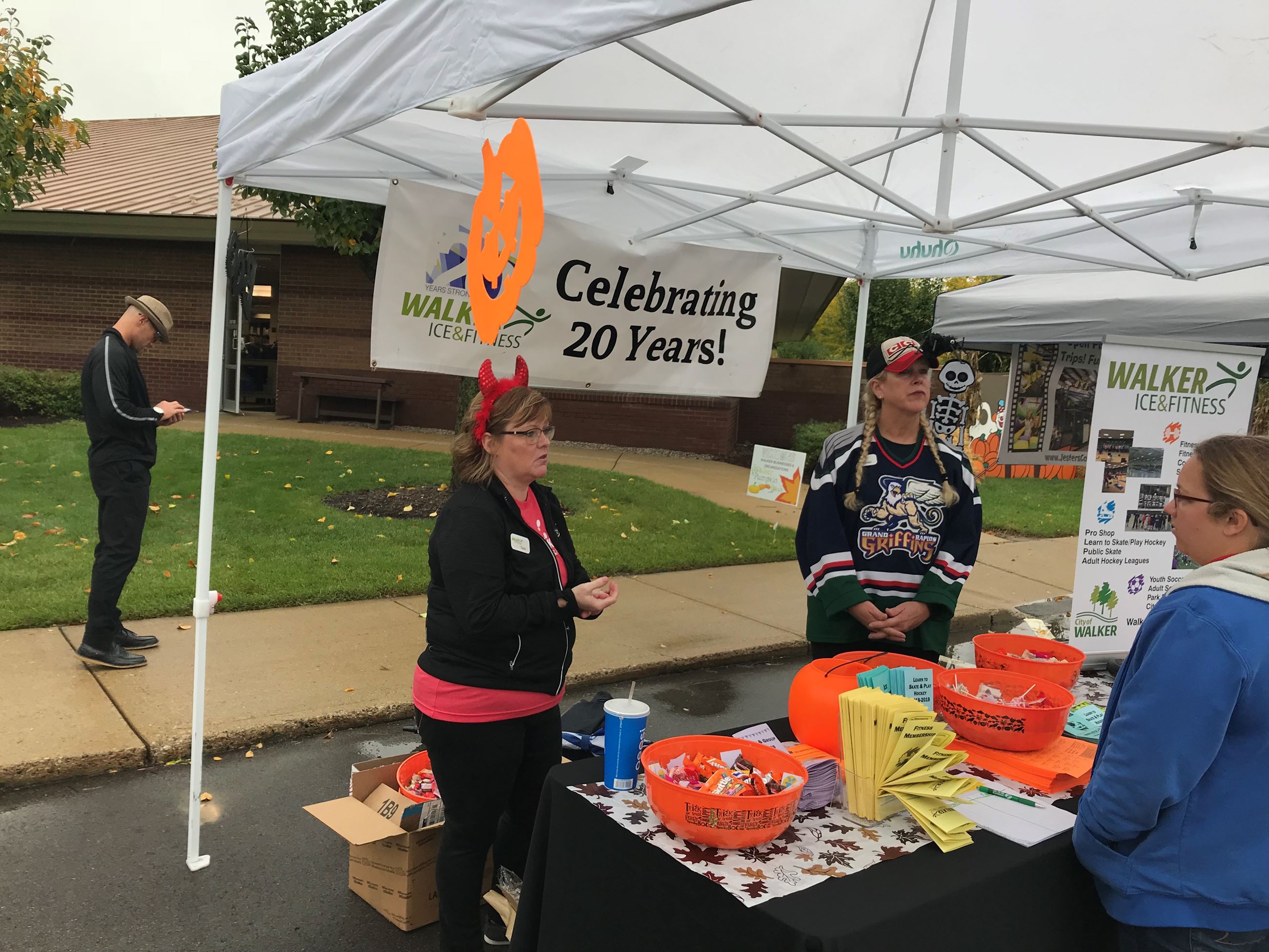 The Walker Ice and Fitness Center booth