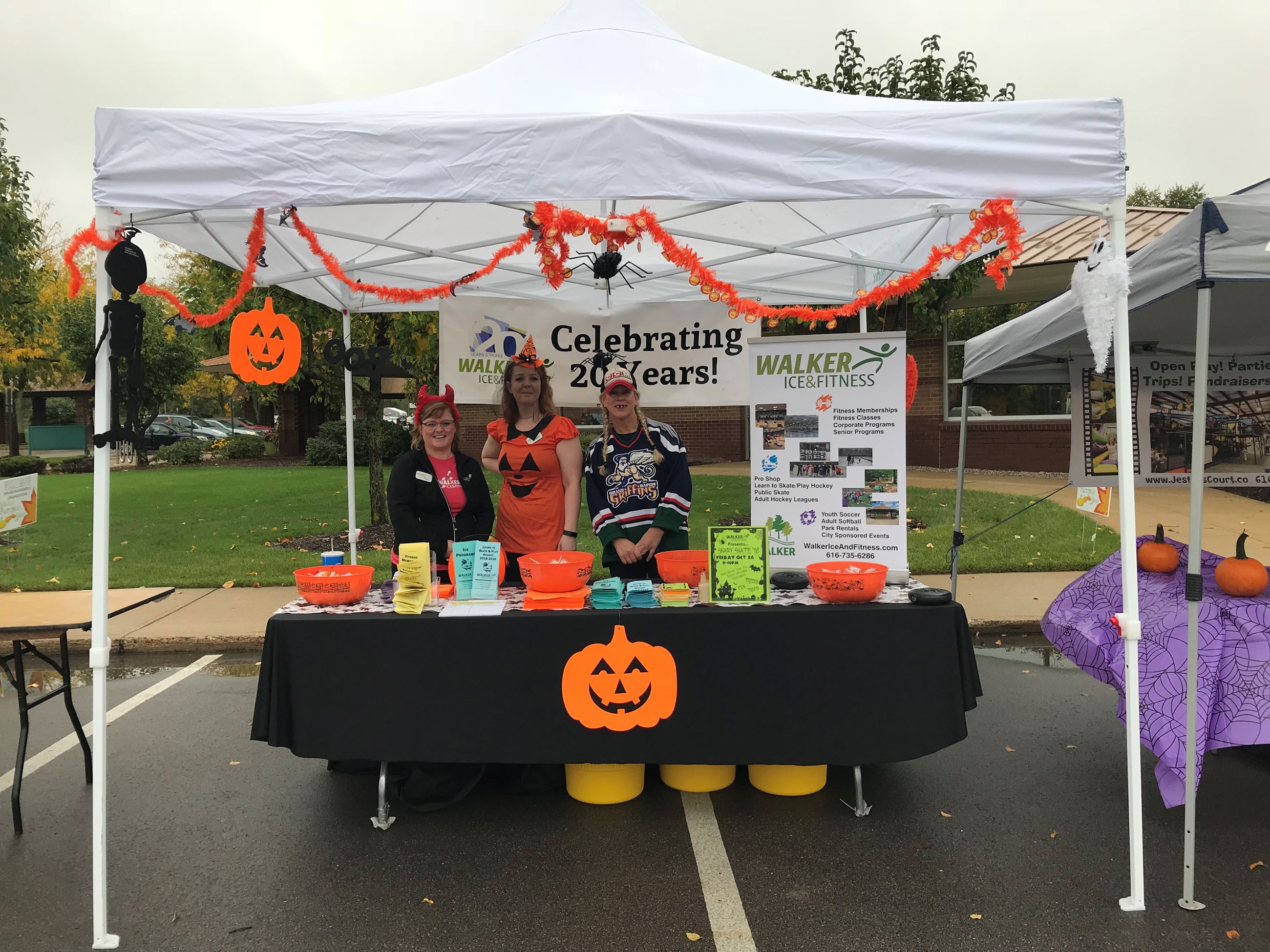 The Walker Ice and Fitness Center booth