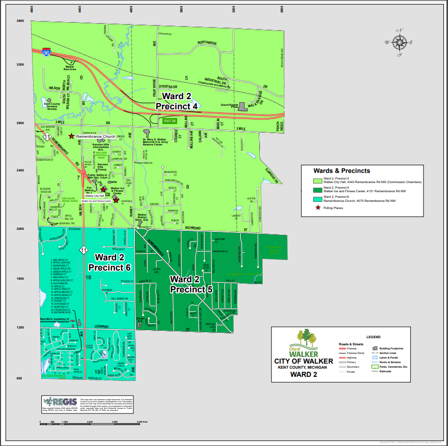 Area highlighting the middle of Walker