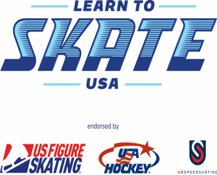 Learn to Skate USA, endorsed by US Figure Skating, USA Hockey, and US Speedskating